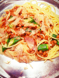 *ネバネバ!納豆梅オクラの冷製パスタ*-レシピのメイン写真