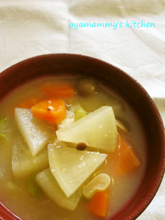 お野菜いっぱいお味噌汁♪-レシピのメイン写真