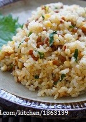 しそ海苔納豆で☆大葉納豆炒飯-レシピのメイン写真
