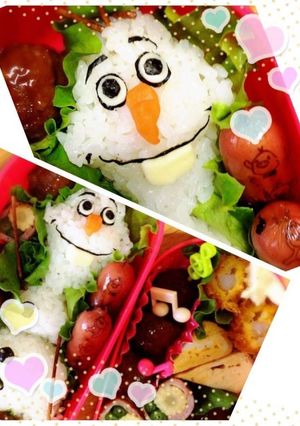 アナ雪☆オラフ☆キャラ弁-レシピのメイン写真