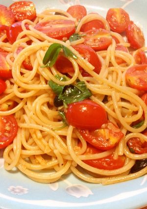 簡単！プチ贅沢ミニトマトパスタ-レシピのメイン写真