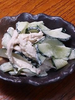 ササミときゅうりのワサビマヨネーズ合え-レシピのメイン写真