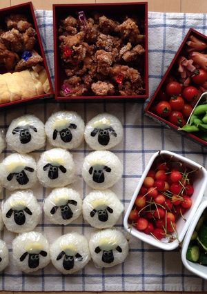 ひつじのショーンおにぎり運動会弁当!-レシピのメイン写真
