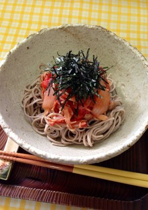 しらす＆トマト缶でイタリアン風お蕎麦♪-レシピのメイン写真