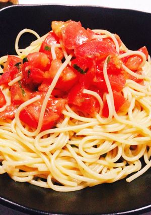 簡単。トマトの冷製パスタ-レシピのメイン写真