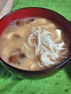 そうめん味噌汁-レシピのメイン写真