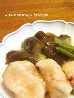 鶏むね肉となすの治部煮風✿-レシピのメイン写真