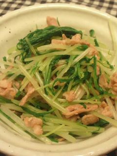 水菜と豚肉の和え物-レシピのメイン写真