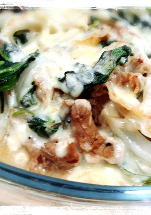 豚こま肉とほうれん草のチーズ焼き-レシピのメイン写真