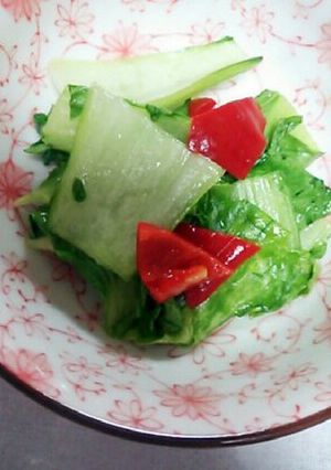 レンジで☆青梗菜と赤ピーマンの中華風-レシピのメイン写真