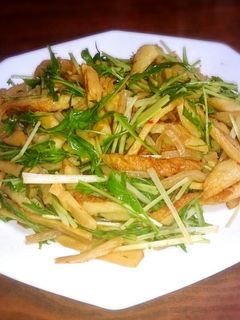 水菜とちくわとメンマのピリ辛炒め-レシピのメイン写真