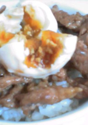 :：豚の照り焼きとたまご丼：:-レシピのメイン写真