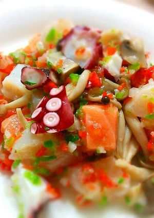 魚介ときざみ野菜の優しめマリネサラダ♪-レシピのメイン写真