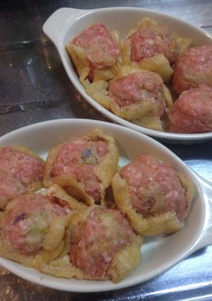 キャベツと油揚げで肉団子シュウマイ⁇-レシピのメイン写真