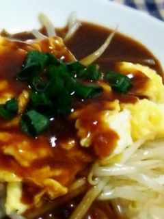 もやしとふわふわ卵のピリ辛あんかけ-レシピのメイン写真