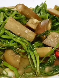 タイ風 空心菜とナスの炒め物-レシピのメイン写真