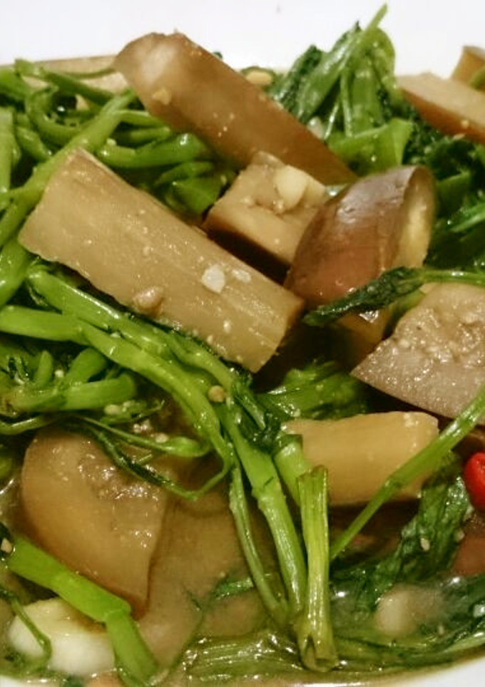 タイ風　空心菜とナスの炒め物-レシピのメイン写真