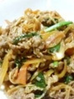 牛肉とニラの韓国風炒め(春雨入り)-レシピのメイン写真