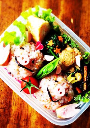 野菜たっぷり弁当♡子ぶたキャラ弁Br.-レシピのメイン写真