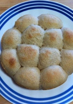 全粒粉もっちりちぎりパン。卵、オイル無し-レシピのメイン写真
