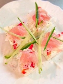 豆腐の生ハムのせ Tofu&RawHam-レシピのメイン写真