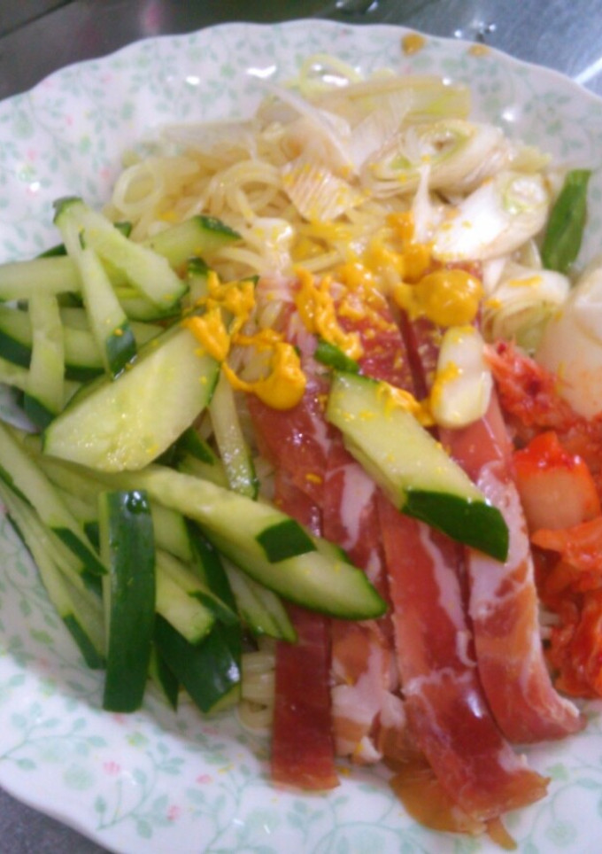 第２段、生ハム冷麺-レシピのメイン写真