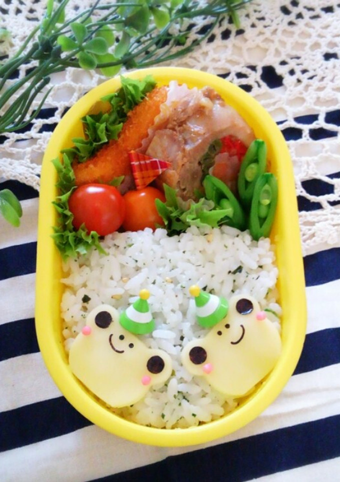 型抜きカエルｻﾝ弁当-レシピのメイン写真