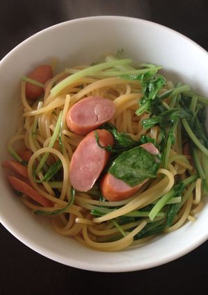 *簡単*水菜のパスタ-レシピのメイン写真