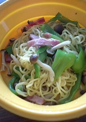 焼きそば麺でパスタ風♪シリコンスチーマー-レシピのメイン写真