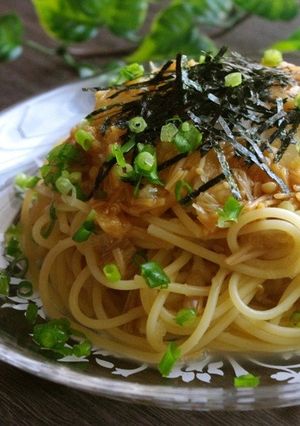 なめ茸おろしの冷製わさび風味パスタ-レシピのメイン写真