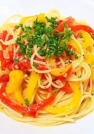 とろけるパプリカとアンチョビのスパゲティ-レシピのメイン写真
