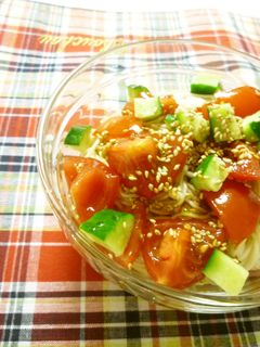 そうめんdeトマトの冷やし中華風-レシピのメイン写真