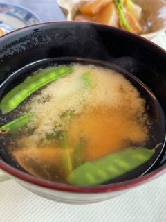 簡単絹さやのお味噌汁-レシピのメイン写真