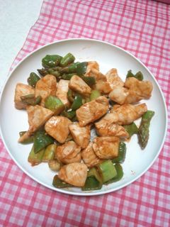 鶏肉アスパラピーマンのケチャップ炒め-レシピのメイン写真