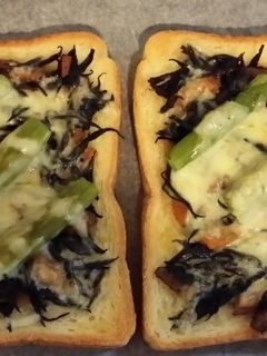 【ひじきの煮物リメイク①】 トースト-レシピのメイン写真