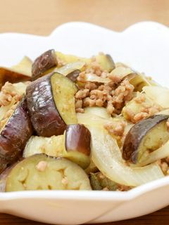 なすとひき肉のカレー炒め♪-レシピのメイン写真