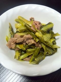牛肉と小松菜の炒めもの-レシピのメイン写真