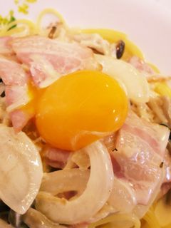 キノコとベーコンのクリームパスタ-レシピのメイン写真