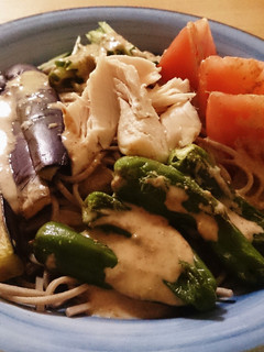 夏にさっぱり♪胡麻だれサラダ蕎麦☆-レシピのメイン写真
