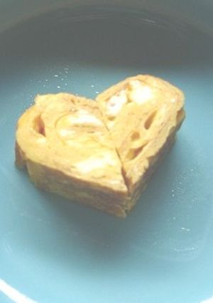 簡単、ハートの厚焼き卵-レシピのメイン写真