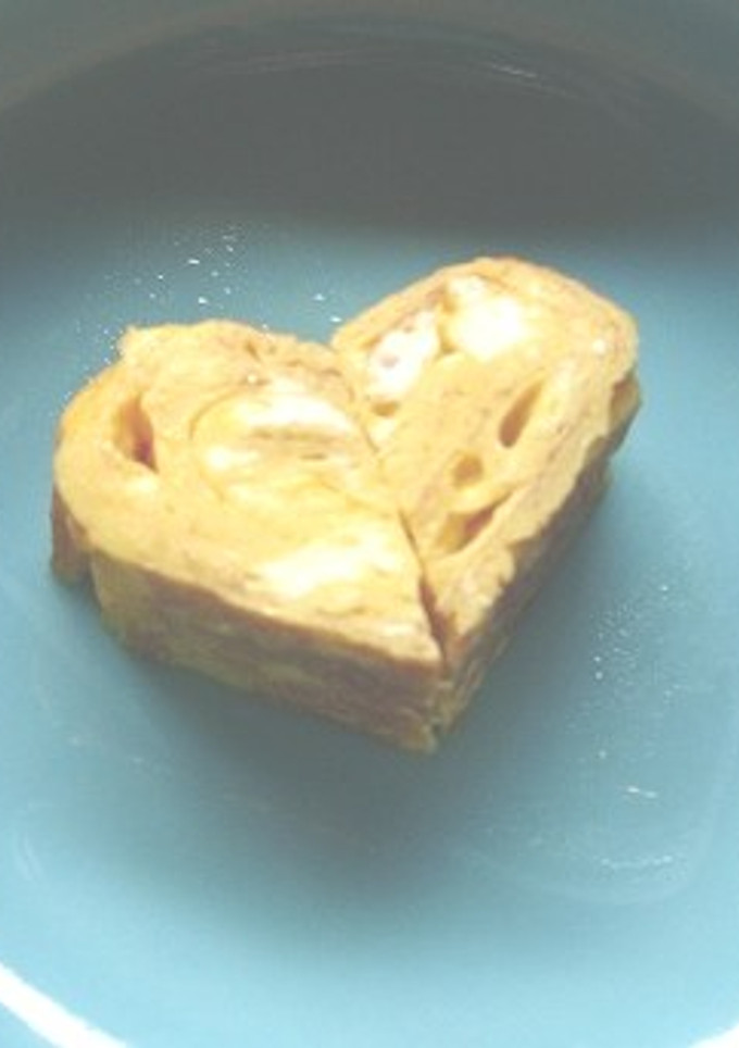 簡単、ハートの厚焼き卵-レシピのメイン写真