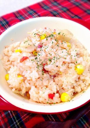 ホタテとコーンのトマトピラフ♪-レシピのメイン写真