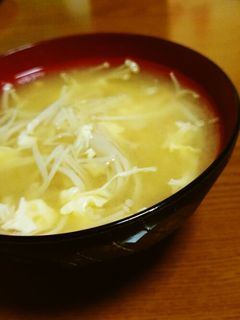 簡単☆えのきと卵のお味噌汁☆-レシピのメイン写真