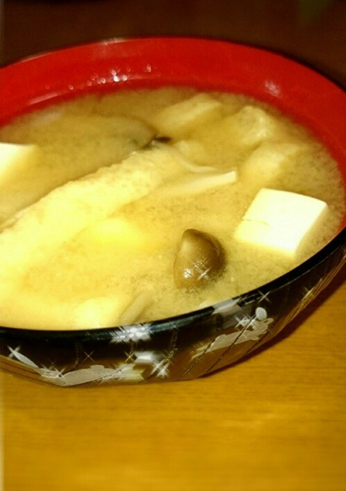 油揚げとしめじと豆腐のお味噌汁☆-レシピのメイン写真