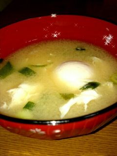 簡単☆ぽっとん卵お味噌汁☆落とし卵-レシピのメイン写真
