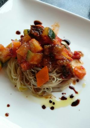 カポナータの冷製パスタ★１度に三品完成！-レシピのメイン写真