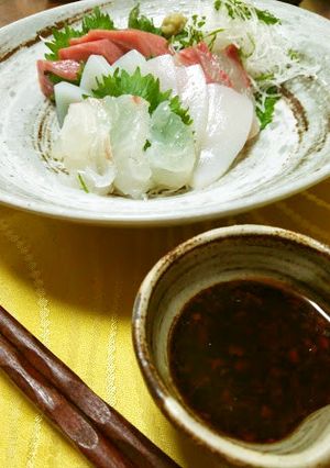 さっぱり梅だれでお刺身-レシピのメイン写真