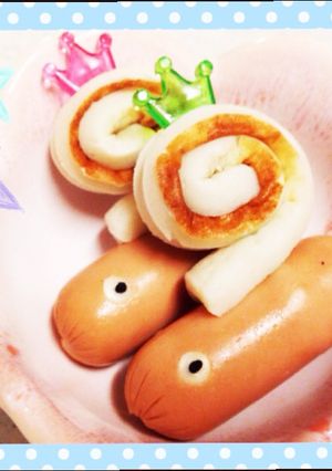 簡単♡ちくわとウインナーでかたつむり-レシピのメイン写真