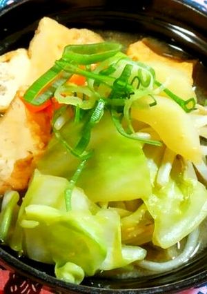 厚揚げとキャベツ・もやしの味噌煮♪-レシピのメイン写真