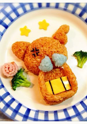 チキンライスでジバニャンの後姿♡-レシピのメイン写真